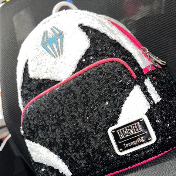 Loungefly Handbags - Loungefly Marvel Spider-Man Spider-Gwen Sequin Mini Backpack BoxLunch Exclusive